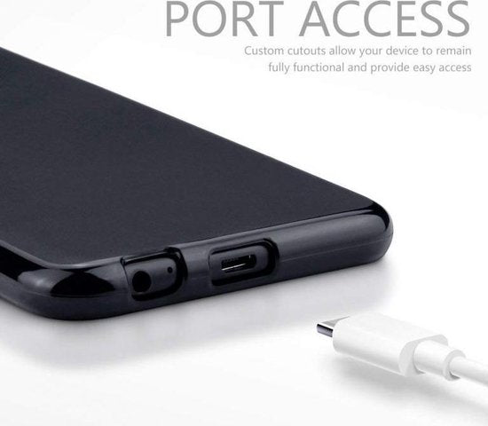 Samsung Galaxy A6 Plus Hoesje - Zwart - Siliconen Back Cover