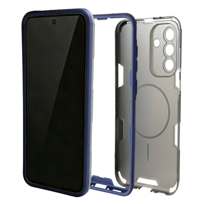 Samsung Galaxy A17 Hoesje - Transparant | Donker Blauw - Frosted Matte Hardcase MagSafe Back Cover