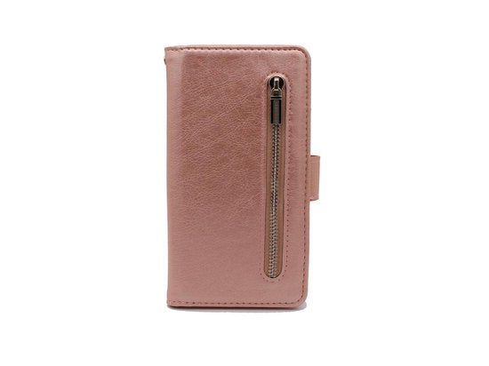 Samsung Galaxy S20 Ultra Hoesje - Rosegoud - Glitter Luxe Bookcase met Rits