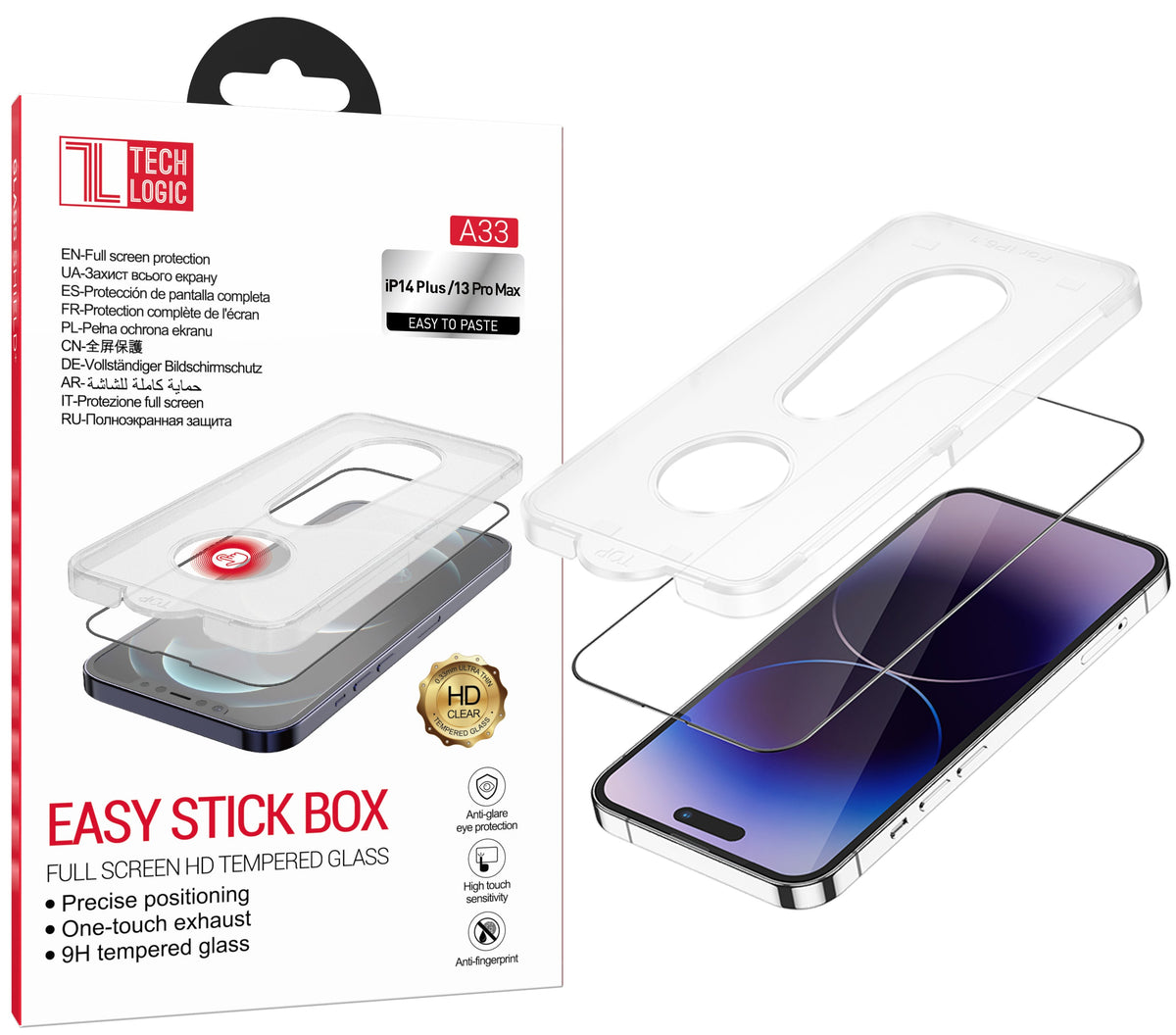 Apple iPhone 14 Plus Screenprotector - Full Cover met applicator - 1 Stuk