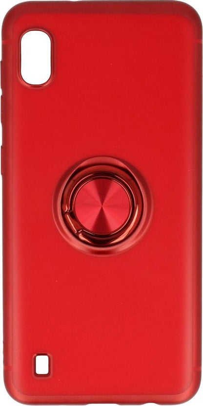 Samsung Galaxy A10 Hoesje - Rood - Ring Kickstand Back Cover