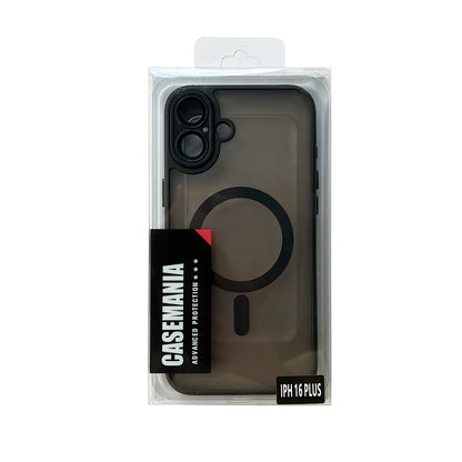 Apple iPhone 16 Plus Hoesje - Zwart - Matte Armor MagSafe Back Cover met Camerabescherming