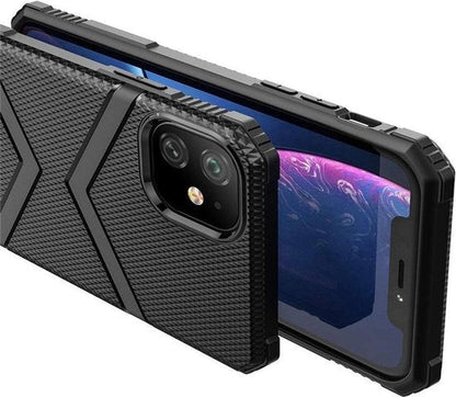 Apple iPhone 11 Hoesje - Zwart - Anti-Shock Anti Slip Back Cover