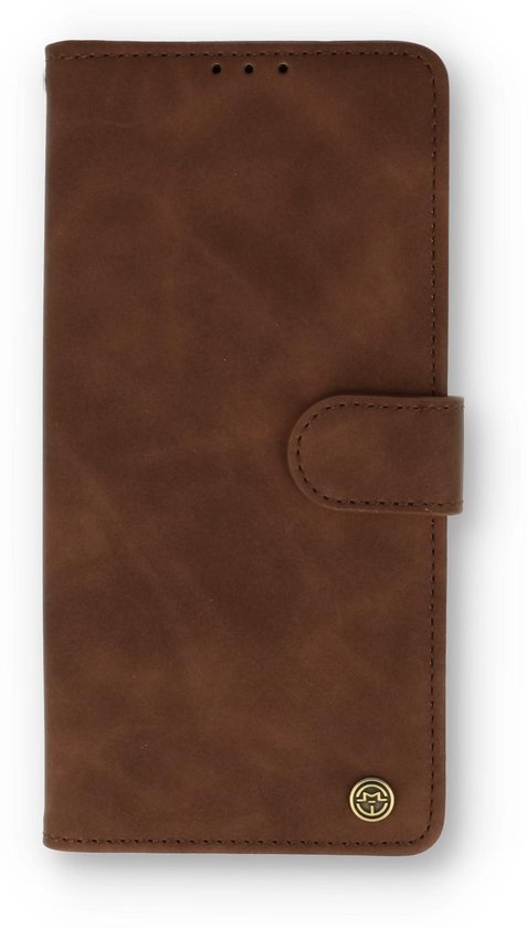 Samsung Galaxy S21 FE Hoesje - Chocolate Brown - Luxe Bookcase