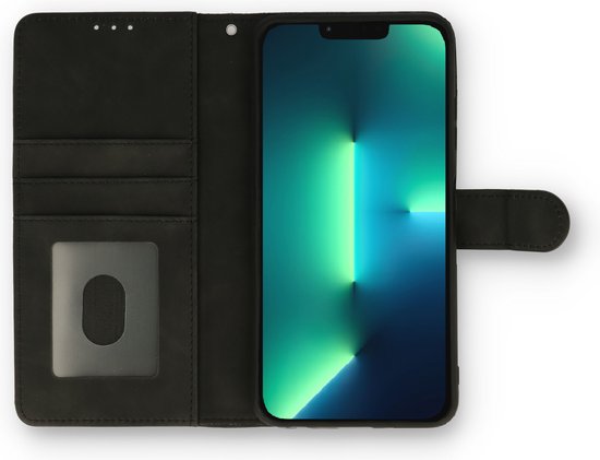 Apple iPhone SE (2022) Hoesje - Charcoal Grijs - Luxe Portemonnee Bookcase