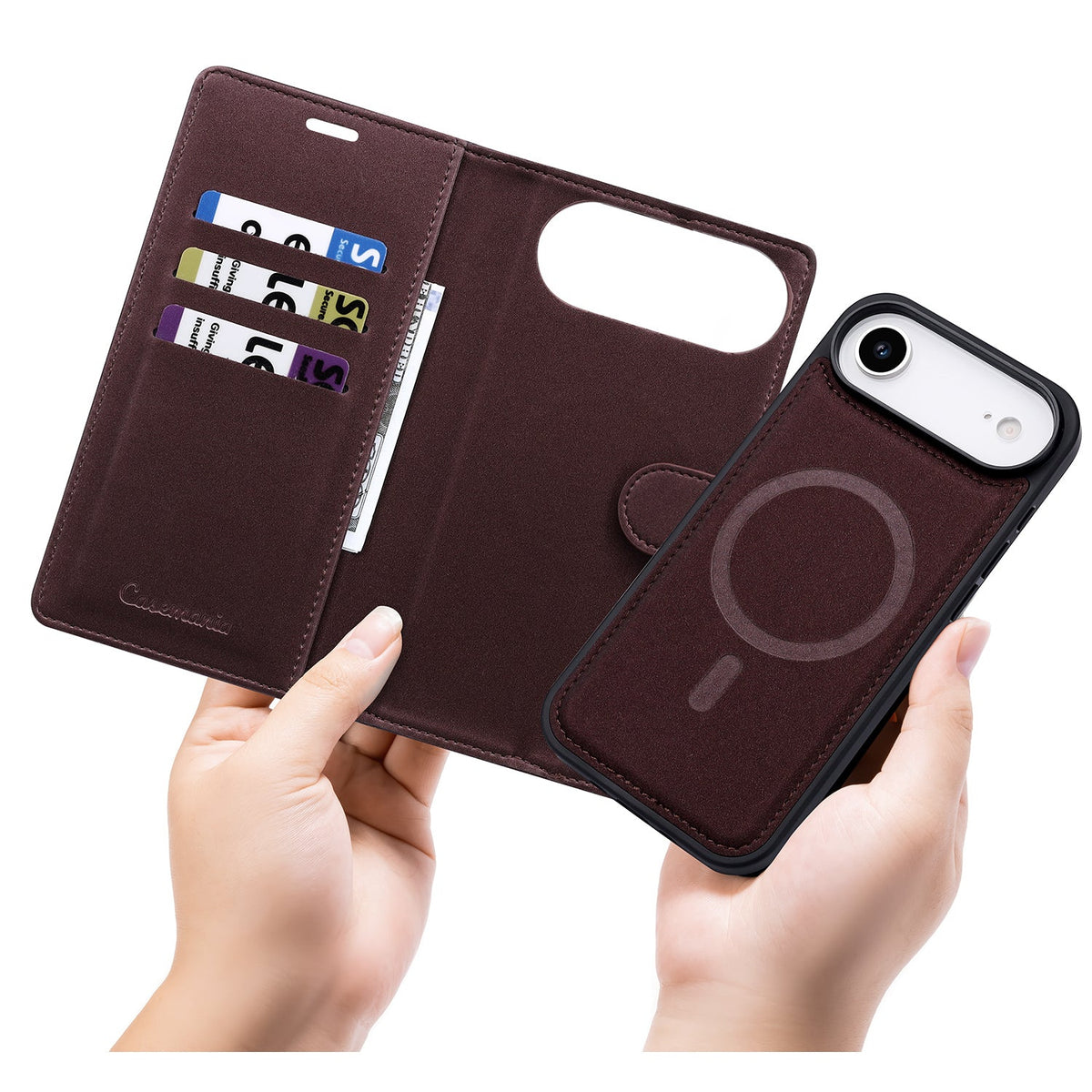 Apple iPhone Air Hoesje - Bordeaux - 2 in 1 Velvet Bookcase