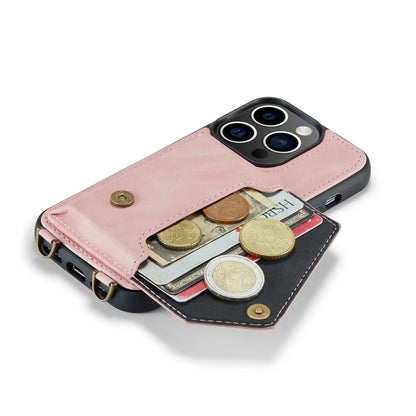 Apple iPhone 15 Pro Max Case - Pale Pink - Luxury Back Cover with Phone Strap