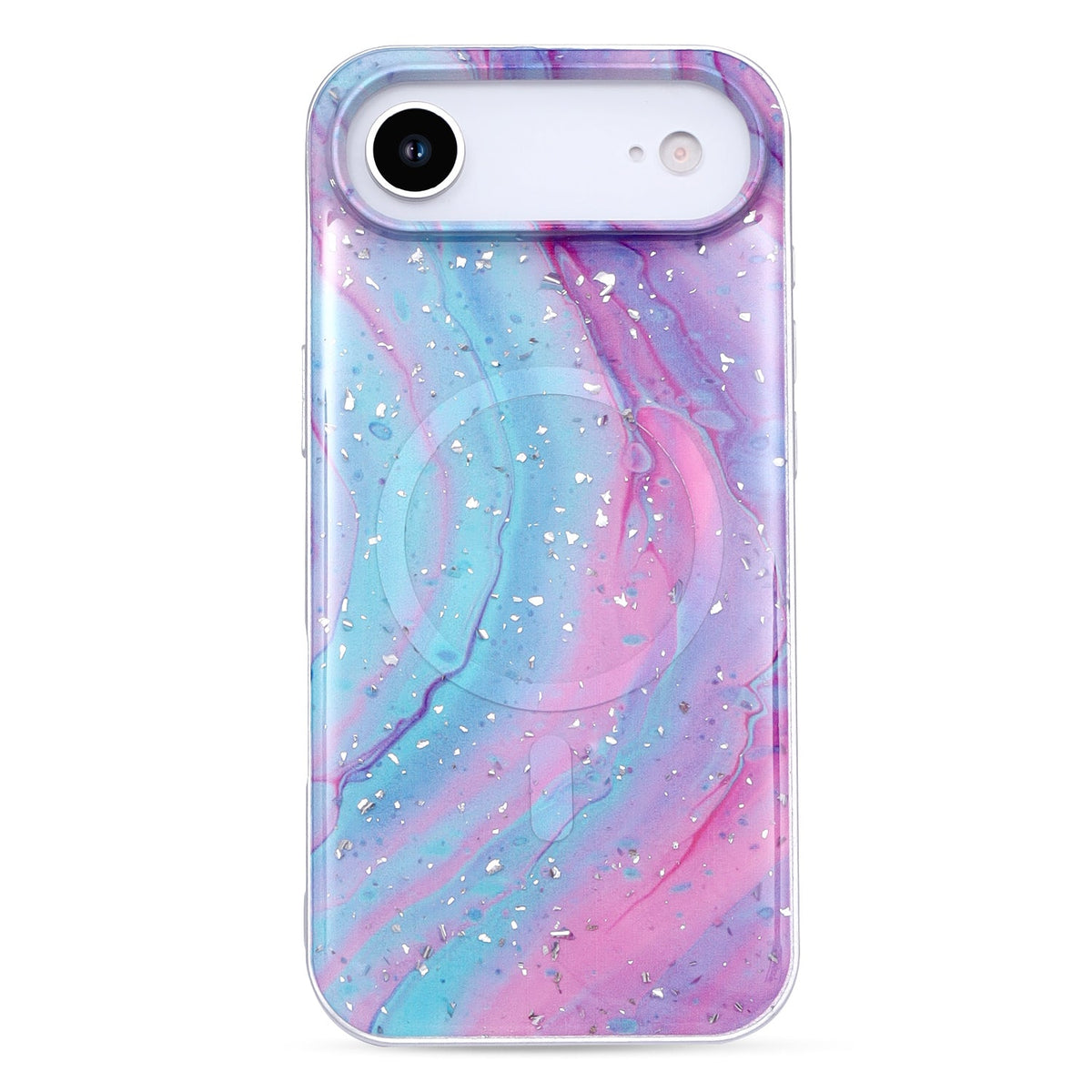 iPhone 17 Air Hoesje - Unicorn - Marmer Glitter MagSafe Back Cover