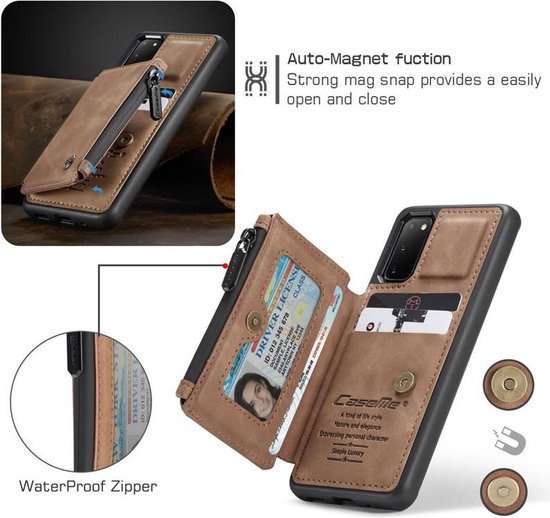 Samsung Galaxy A72 Hoesje - Sienna Brown - RFID Back Cover