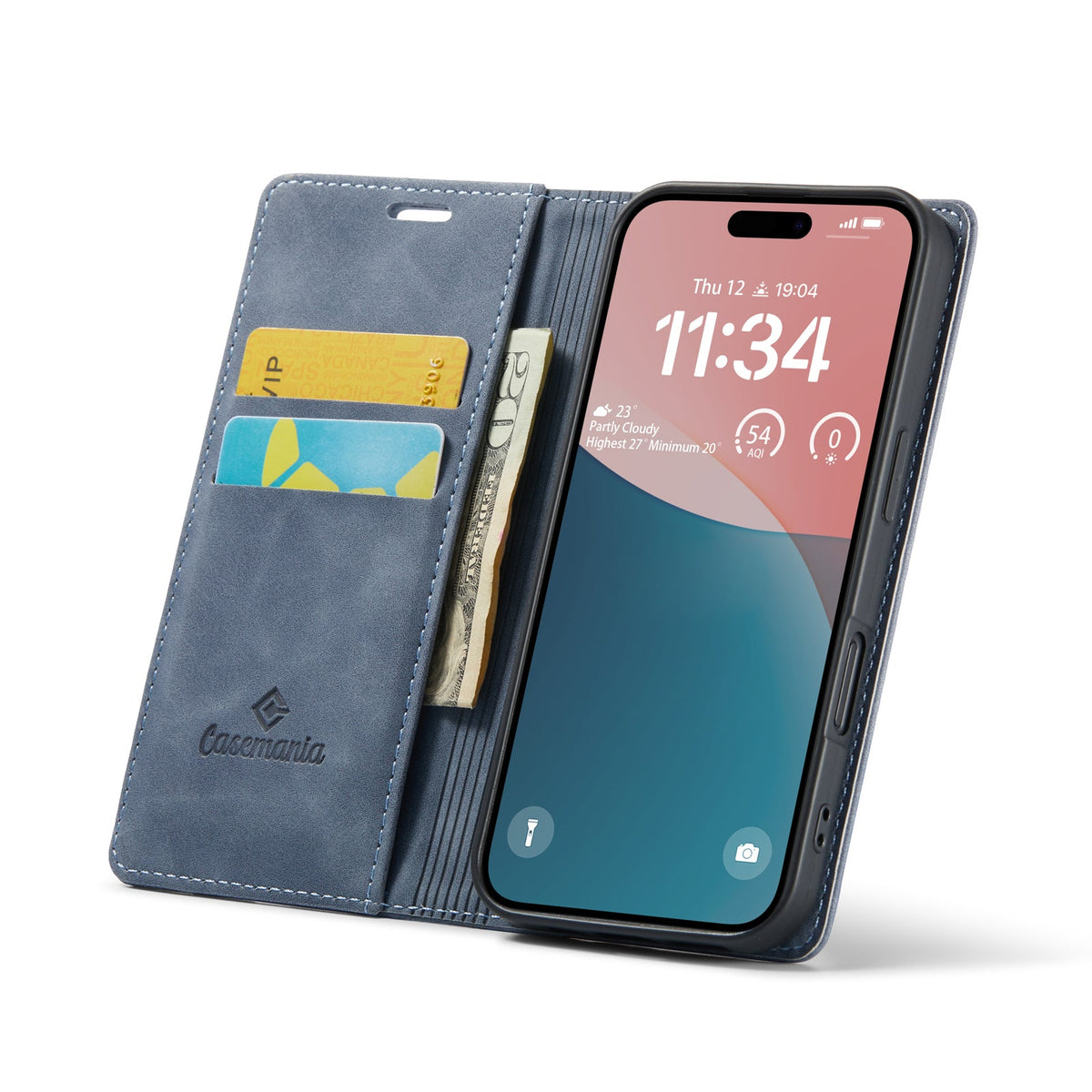 Apple iPhone 16 Plus Hoesje - Shadow Gray - Dunne Bookcase