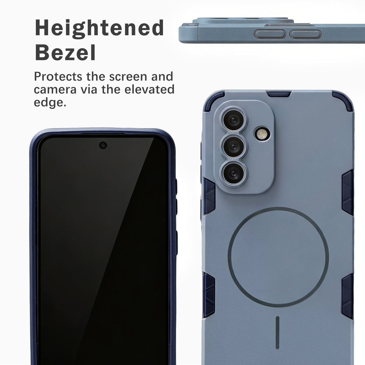 Samsung Galaxy A57 Hoesje - Matte Blauw - Frosted Matte Hardcase MagSafe Back Cover