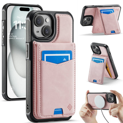 Apple iPhone 13 Case - Pale Pink - MagSafe Back Cover with Card Holder