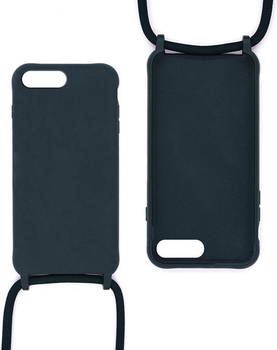Apple iPhone 7 Plus Hülle - Grün - Silikon-Backcover mit Handykette