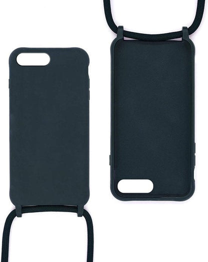 Apple iPhone 7 Plus Hülle - Grün - Silikon-Backcover mit Handykette