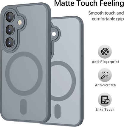 Samsung Galaxy A57 Hoesje - Grijs - Matte Armor MagSafe Back Cover