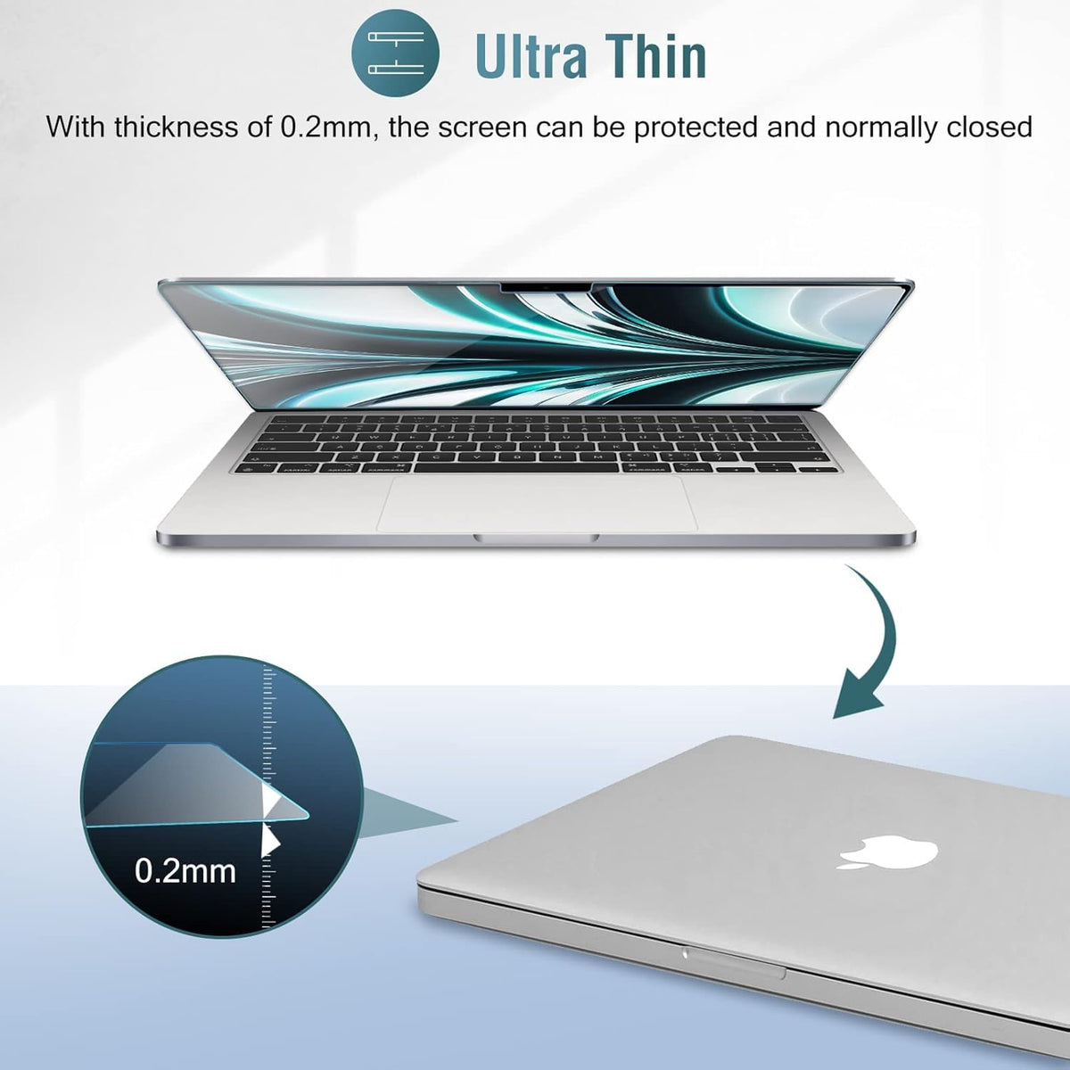 Apple MacBook Air M5/M4/M3/M2 (13-inch) Laptop Screenprotector - Privacy - 1 Stuk