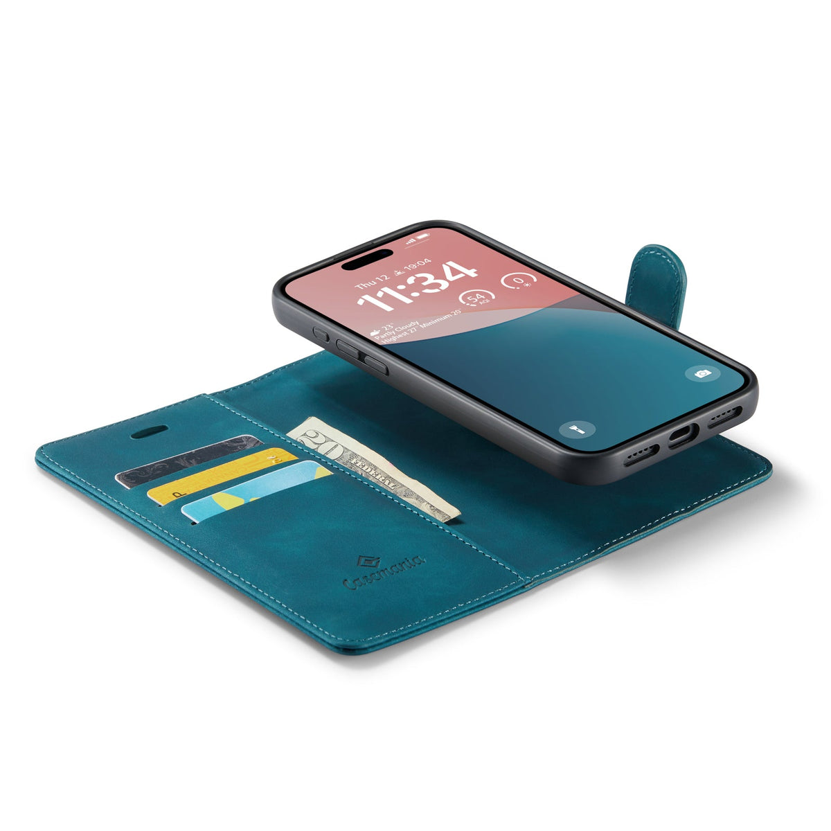 Apple iPhone 16 Plus Hülle - Emerald Green - 2-in-1 Klapphülle mit Kartenfach