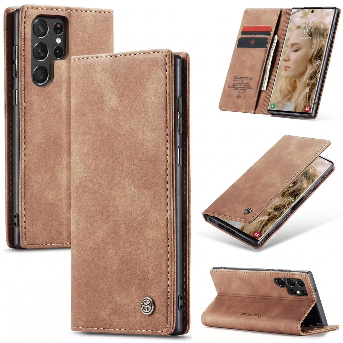 Samsung Galaxy S26 Ultra Case - Sienna Brown - Slim Wallet Case
