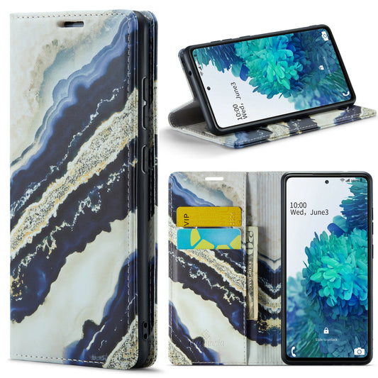 Samsung Galaxy A51 5G Case - Blue Paraiba - Marble Wallet Case