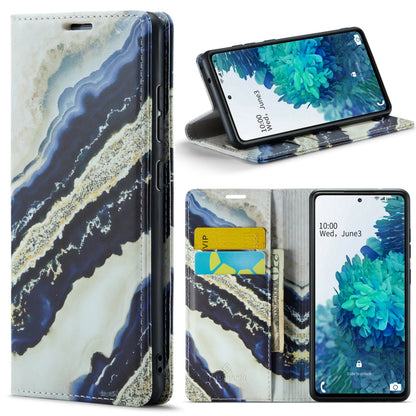 Samsung Galaxy A53 5G Hoesje - Blue Paraiba - Marmer Portemonnee Bookcase