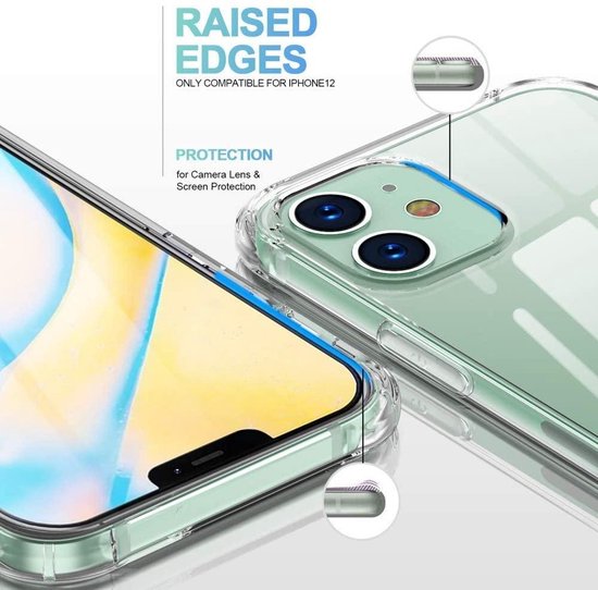 Apple iPhone 12 Mini Case - Clear - Shockproof Back Cover