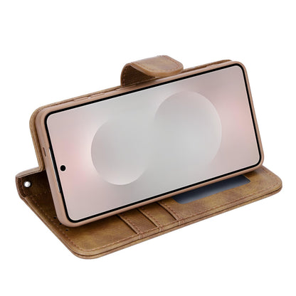 Samsung Galaxy S26 Plus Hoesje - Bruin - Luxe Bookcase