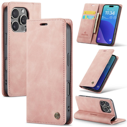 Apple iPhone 16 Pro Hülle - Pale Pink - Schlanke Klapphülle mit Kartenfach
