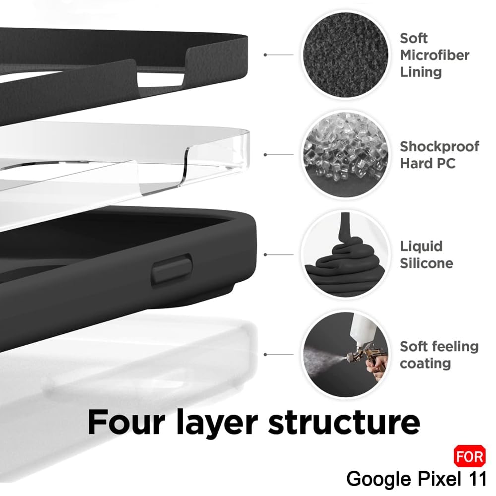 Google Pixel 11 Pro XL Hoesje - Zwart - Siliconen Back Cover