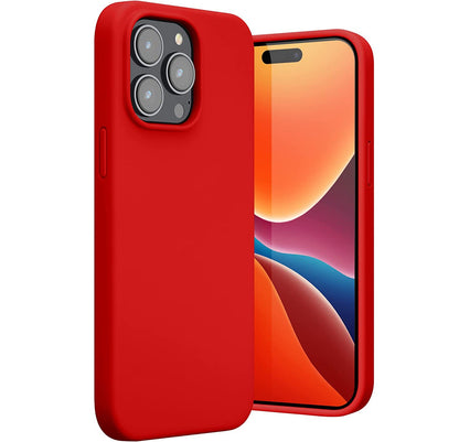 Apple iPhone 15 Pro Max Hülle - Rot - Liquid-Silikon-Backcover
