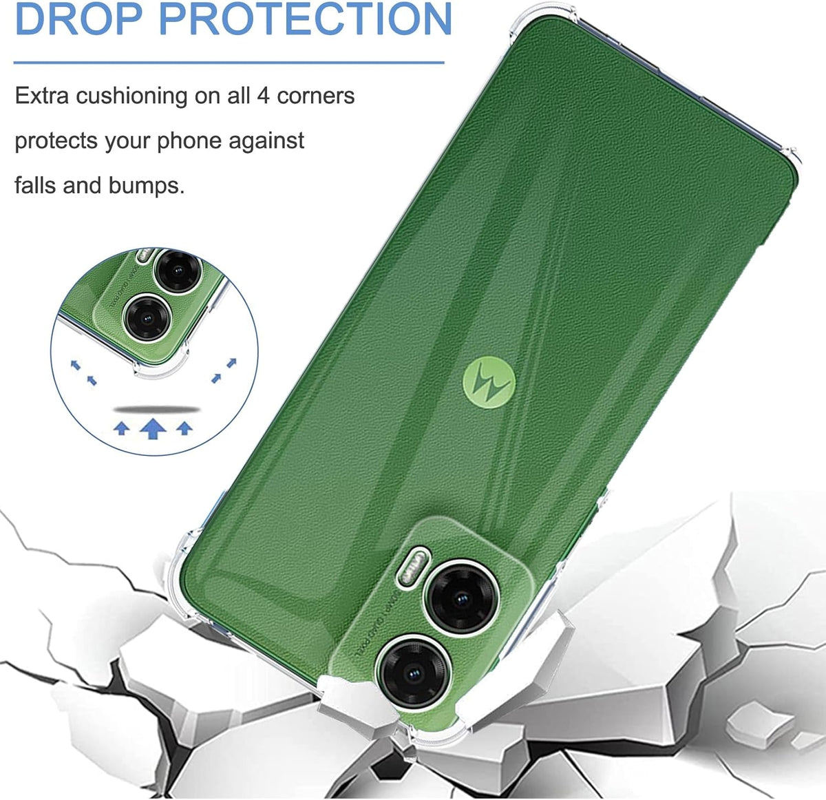 Motorola Moto G35 Case - Clear - Shockproof Back Cover