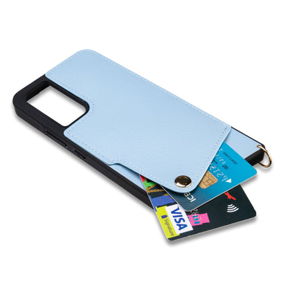 Samsung Galaxy A34 Hoesje - Blauw - Back Cover met Pols Bandje