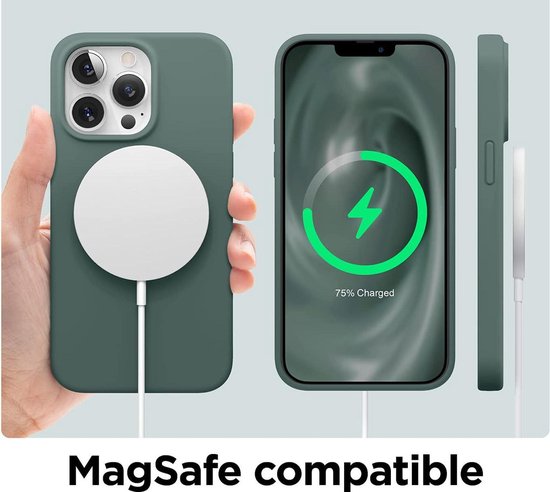 Apple iPhone 13 Pro Max Hoesje - Groen - Siliconen Back Cover