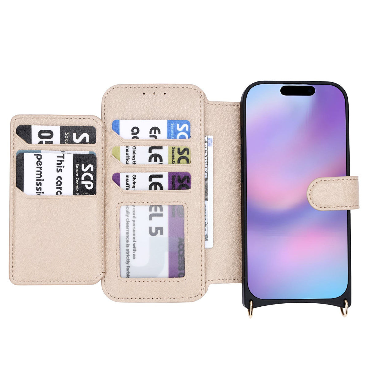 Apple iPhone 16 Pro Max Case - Beige - CM Amsterdam Back Cover with Phone Strap