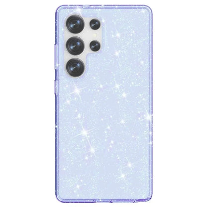 Samsung Galaxy S25 Ultra Hoesje - Blauw - Glitter Back Cover