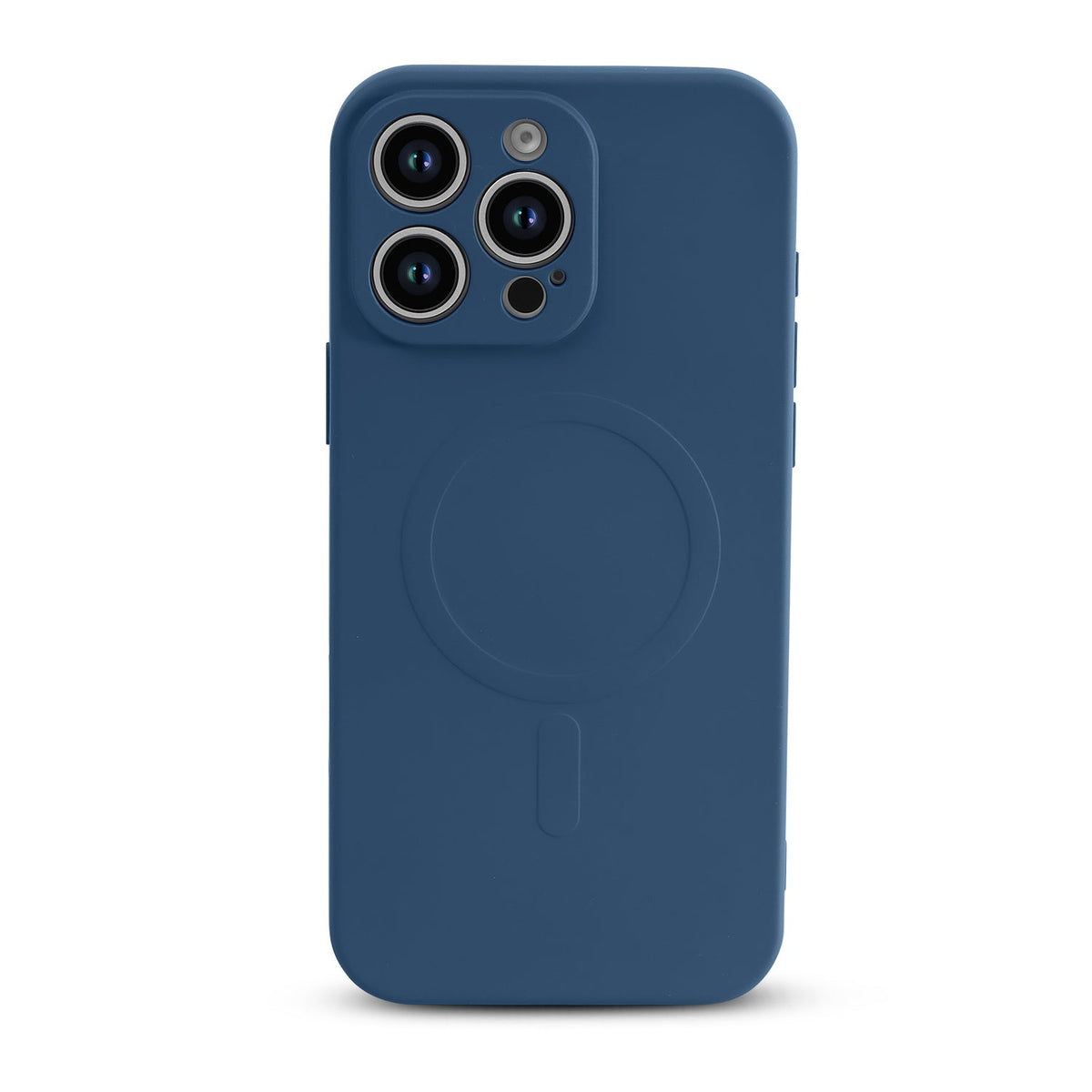 Apple iPhone 16 Pro Max Hoesje - Blauw - Liquid Siliconen MagSafe Back Cover met Magneetring