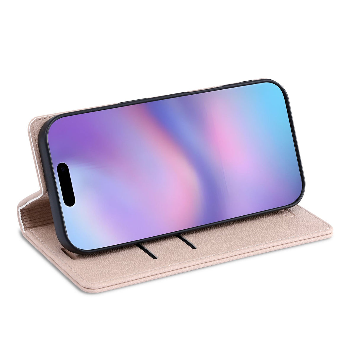 Apple iPhone 17 Pro Hoesje - Pale Pink - Dunne Leather-look Back Cover