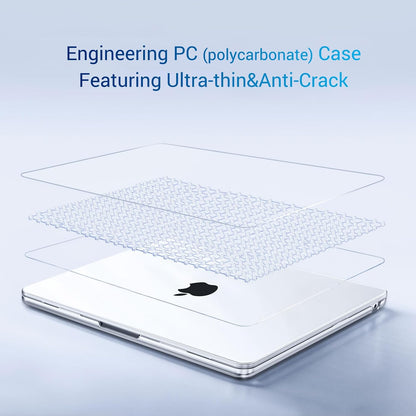 Apple MacBook Air M5/M4/M3/M2 (13-inch) - Transparant - Laptop Hardcase Cover met Ventilatie-openingen