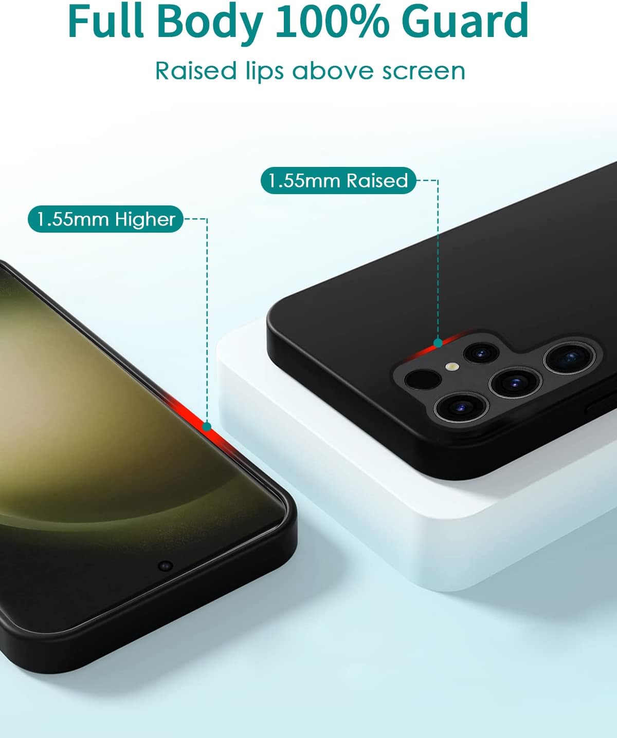 Samsung Galaxy S24 Ultra Hoesje - Zwart - Siliconen Back Cover met Telefoonkoord
