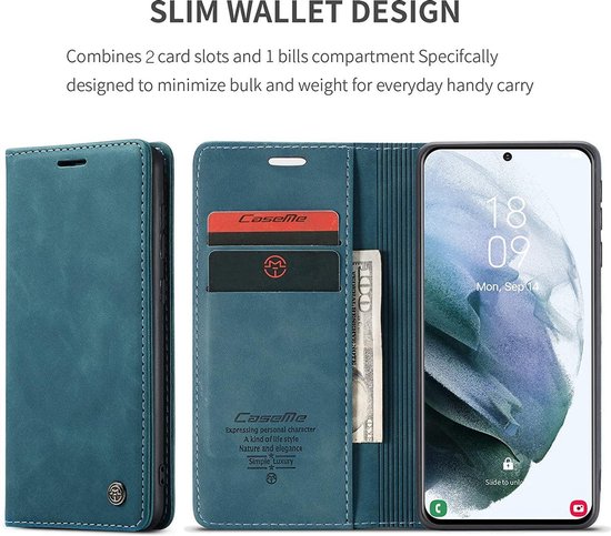 Samsung Galaxy S21 Plus Hoesje - Emerald Green - Dunne Bookcase