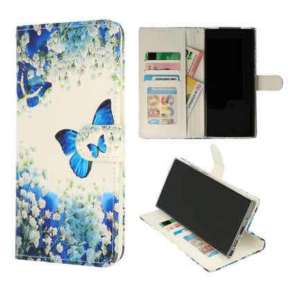 Samsung Galaxy S22 Ultra Hoesje - Blauwe Vlinder - Print Bookcase