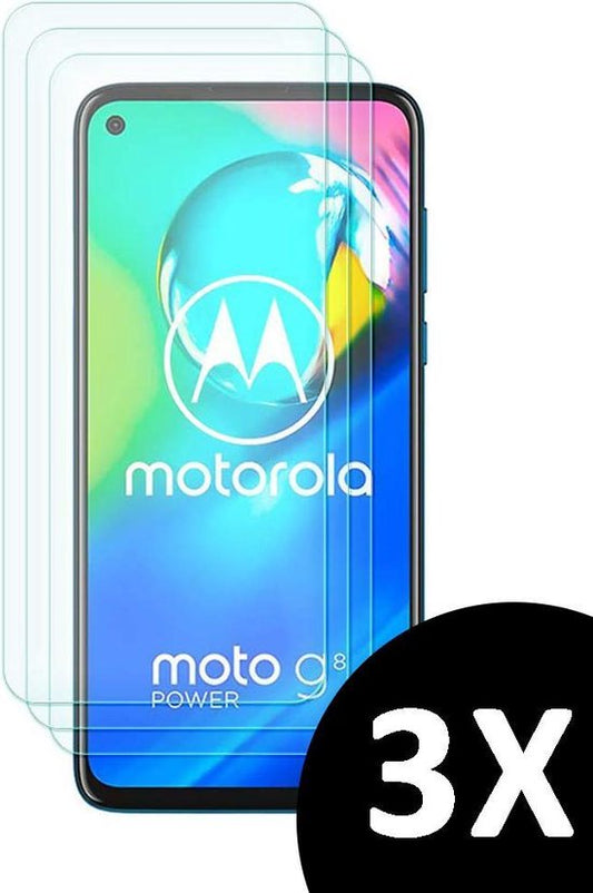 Motorola Moto G8 Power Screenprotector - Tempered Glass - 3 Stuks