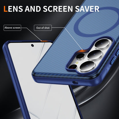 Samsung Galaxy S26 Ultra Hülle - Dunkelblau - Carbon MagSafe Back Cover
