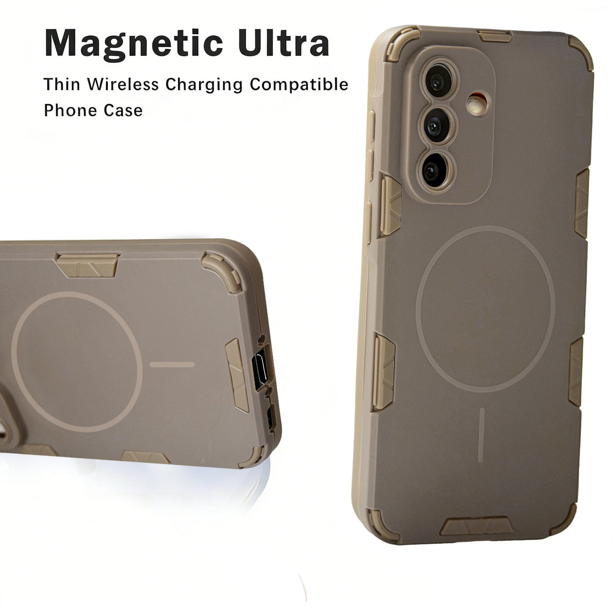 Samsung Galaxy A37 Hoesje - Matte Bruin - Frosted Matte Hardcase MagSafe Back Cover