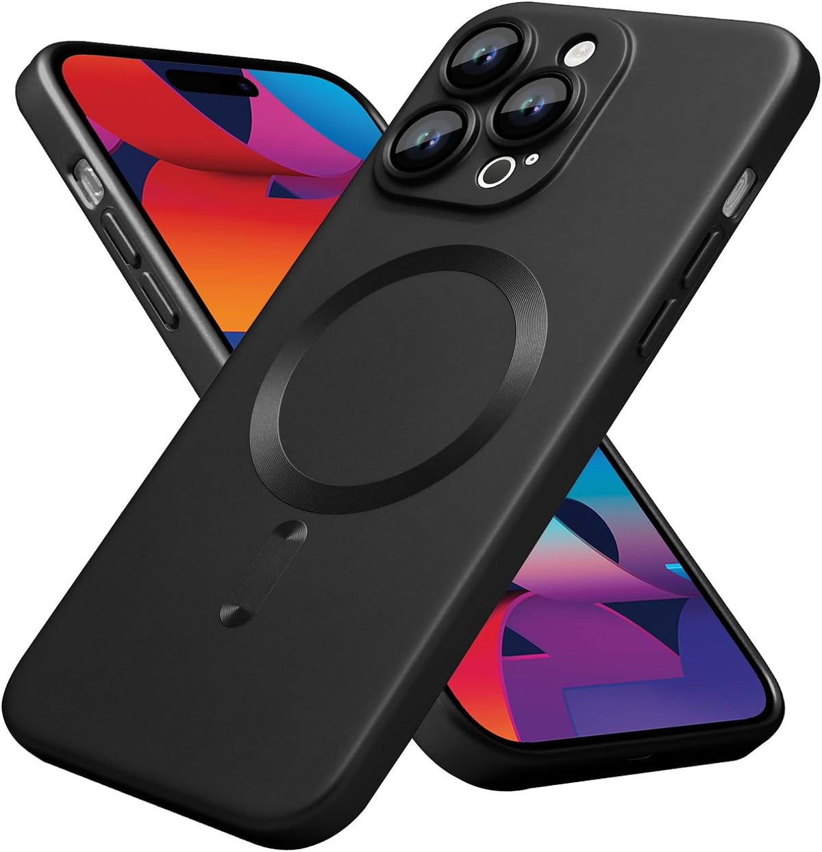 iPhone 16 Pro Max Hoesje - Zwart - Matte Siliconen MagSafe Back Cover