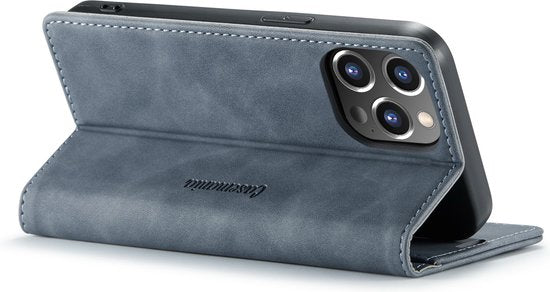 Apple iPhone 13 Pro Max Hülle - Shadow Gray - Schlanke Klapphülle mit Kartenfach
