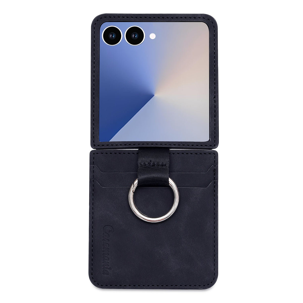 Samsung Galaxy Z Flip 7 Case - Charcoal Gray - Ring Kickstand Back Cover