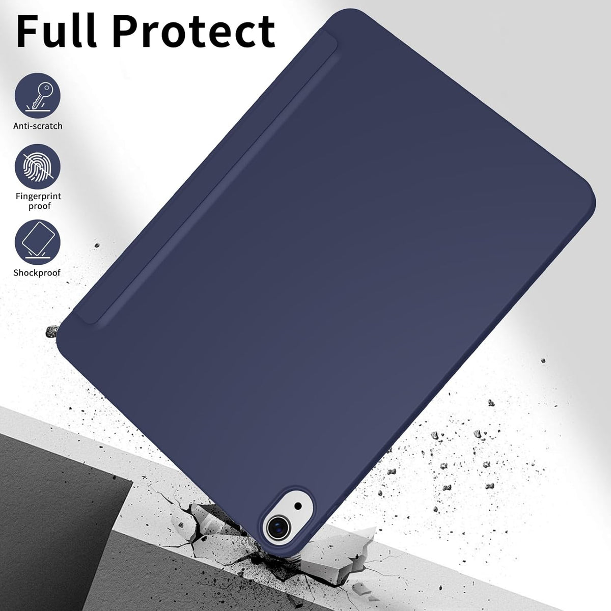 Apple iPad Air 11 (2024) Tablethoes - Donker Blauw - Smart Cover