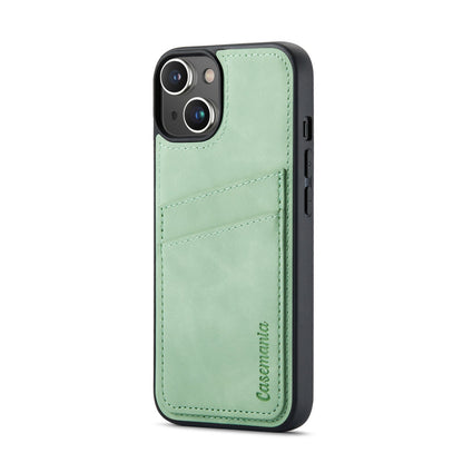 Apple iPhone 14 Plus Hoesje - Pistache Green - Back Cover met Pasjeshouder