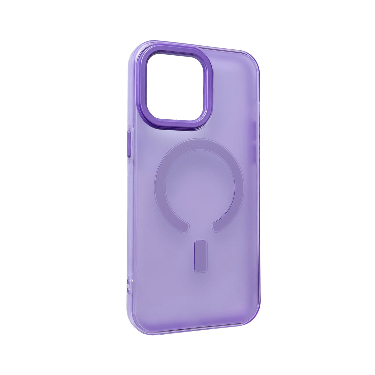 Apple iPhone 15 Pro Max Hoesje - Paars - Matte Hybrid Siliconen MagSafe Back Cover