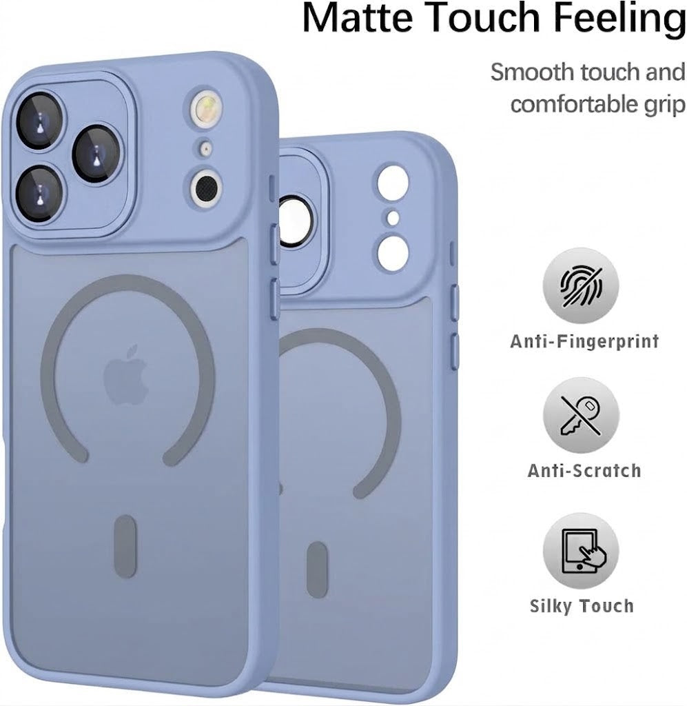 Apple iPhone 18 Pro Hoesje - Licht Blauw - Matte Armor MagSafe Back Cover